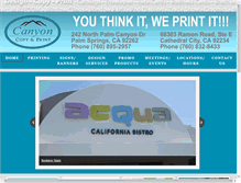 Tablet Screenshot of canyoncopyandprint.com